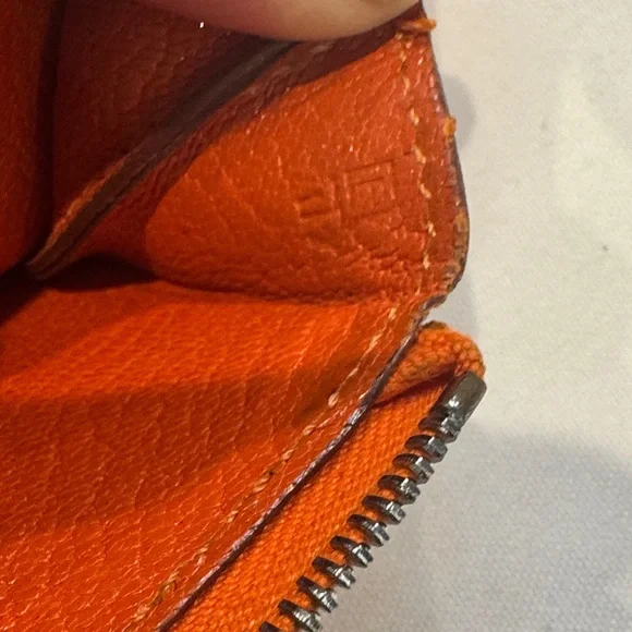 Authentic Hermes Orange Card Holder - Picture 14 of 16